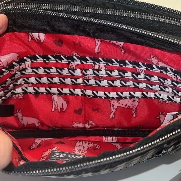 Lug Black and White RFID Convertible Coupe XL Crossbody Belt Bag - Picture 10 of 14